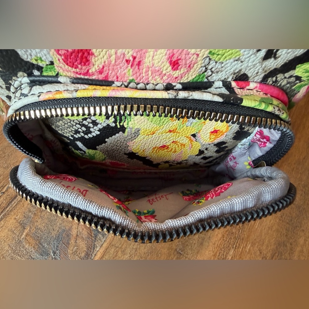 NWT Betsey Johnson Puppy Floral Snake-Print Mini Backpack - Pink/Black - Picture 5 of 5